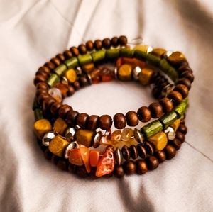 Wire Wrapped beaded bracelet